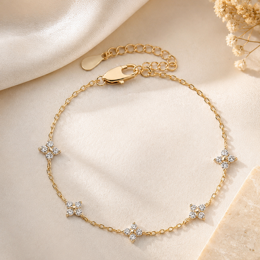 Floré Crystal Flower Bracelet